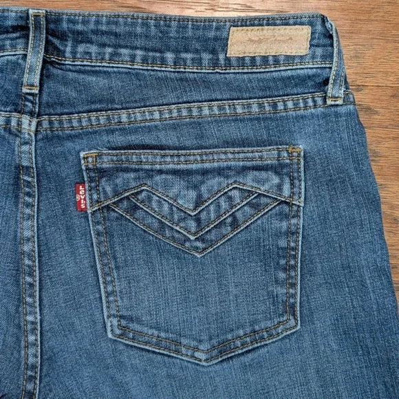 Levi's Womens 545 Low Boot Cut Jeans Blue Stretch Denim Size 12 Medium (32
5x31) - Picture 11 of 13